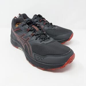 Asics Charcoal Gray & Red	Gel-Venture 9 Sneakers Size 10 Trail Running Lace Up